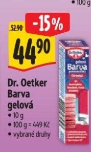 Barva potravinářská gelová Dr. Oetker