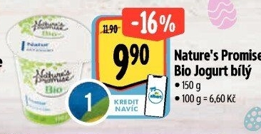 Bílý jogurt Bio Nature'