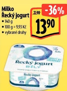 Bílý jogurt řecký 0% Milko