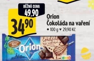 Čokoláda na vaření Orion