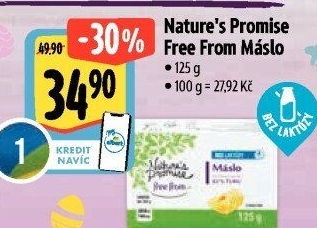 Máslo bez laktózy Free From Nature'