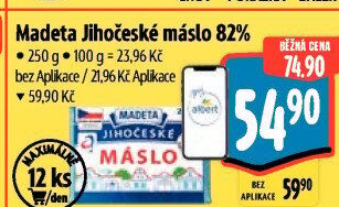 Máslo Jihočeské Madeta