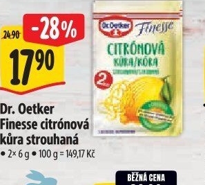 Citronová kůra Finesse Dr. Oetker