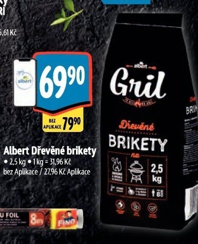Dřevěné brikety Albert Gril