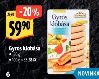 Klobása Gyros Ponnath