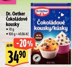 Kousky čokoládové Dr. Oetker