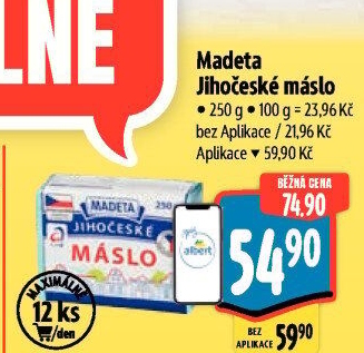 Máslo Jihočeské Madeta