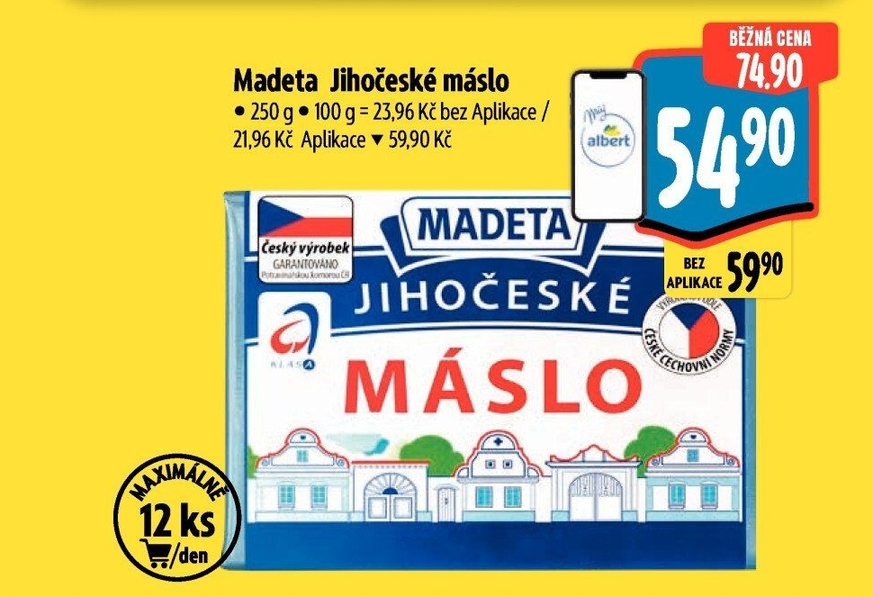 Máslo Jihočeské Madeta
