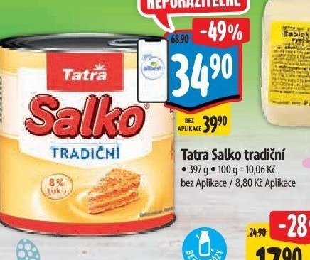 Mléko kondenzované Salko Tatra