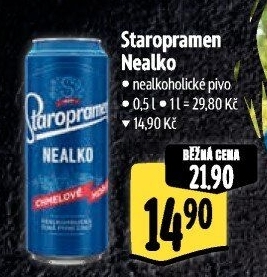 Nealkoholické pivo Staropramen