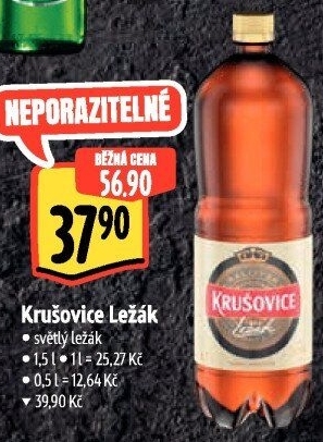 Pivo světlý ležák Královský 12° Krušovice