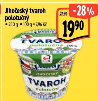 Tvaroh polotučný Jihočeský Madeta