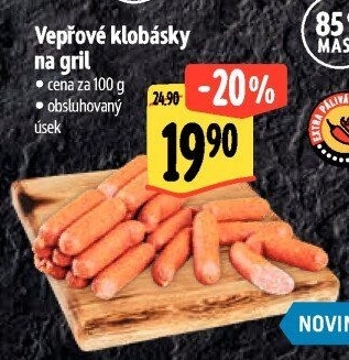 Vepřové klobásky na gril