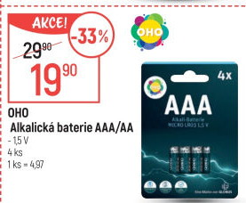 Baterie alkalické OHO