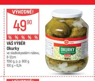 VÁŠ VÝBĚR Okurky