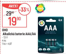Baterie alkalické OHO