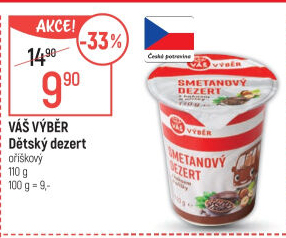 Dezert smetanový Váš Výběr
