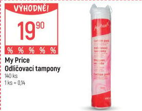 Odličovací tampony My Price