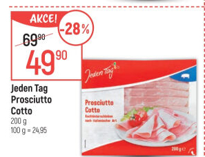 Šunka Prosciutto Cotto Jeden Tag