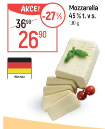 Sýr Mozzarella cihla 45%