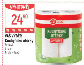 Utěrky kuchyňské 3vrstvé Váš Výběr
