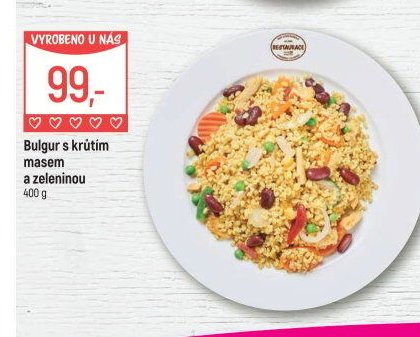 Bulgur s krůtím masem a zeleninou