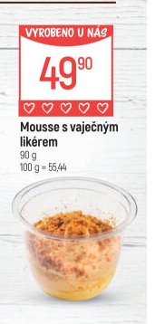 Mousse s vaječným likérem