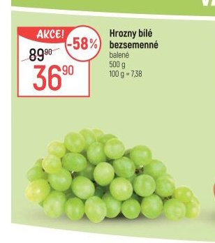 Hrozny bílé bezsemenné