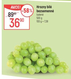 Hrozny bílé bezsemenné