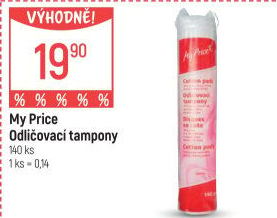 Odličovací tampony My Price
