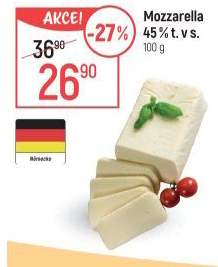 Sýr Mozzarella cihla 45%