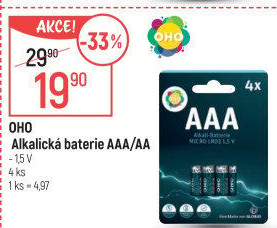 Baterie alkalické OHO
