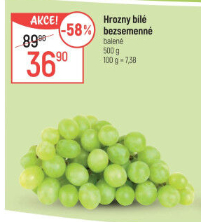 Hrozny bílé bezsemenné