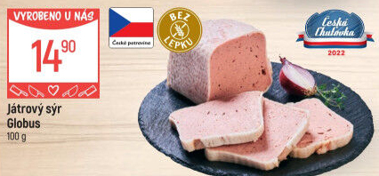 Paštika játrový sýr Globus