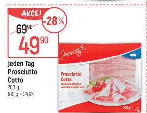Šunka Prosciutto Cotto Jeden Tag