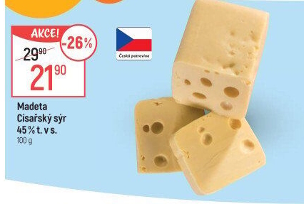 Sýr Císářský 45% Madeta