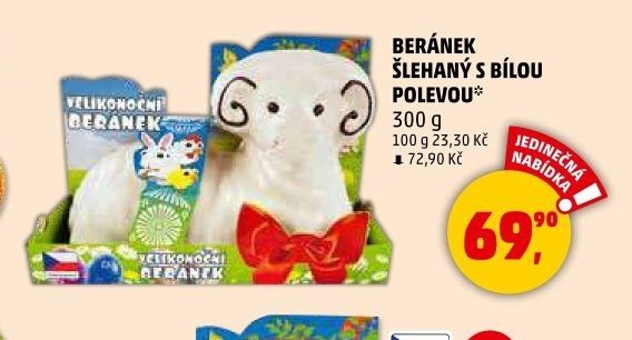BERÁNEK ŠLEHANÝ S BÍLOU POLEVOU