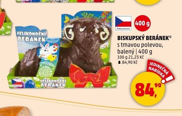 BISKUPSKÝ BERÁNEK s tmavou polevou, balený