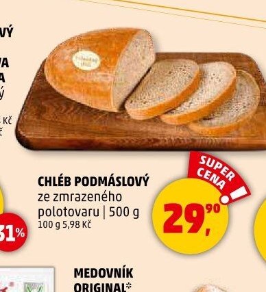 CHLÉB PODMÁSLOVÝ ze zmrazeného polotovaru