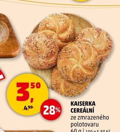 KAISERKA CEREÁLNÍ ze zmrazeného polotovaru