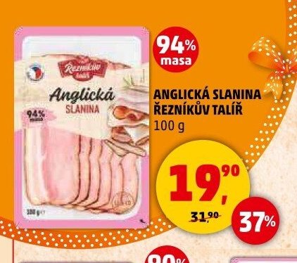 ANGLICKÁ SLANINA ŘEZNÍKŮV TALÍŘ 100 g