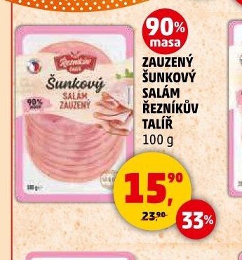 ZAUZENÝ ŠUNKOVÝ SALÁM ŘEZNÍKŮV TALÍŘ 100 g