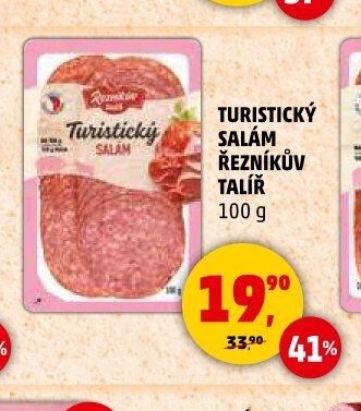 TURISTICKÝ SALÁM ŘEZNÍKŮV TALÍŘ 100 g