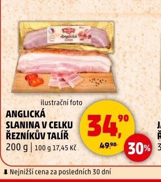 ANGLICKÁ SLANINA V CELKU ŘEZNÍKŮV TALÍŘ 200 g