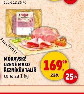 MORAVSKÉ UZENÉ MASO ŘEZNÍKŮV TALÍŘ cena za 1 kg