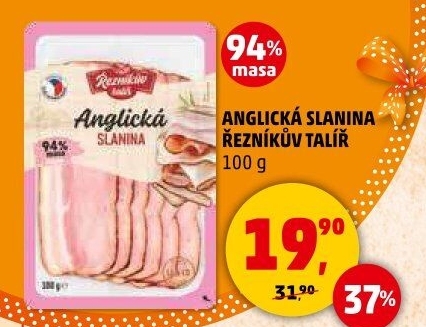 Anglická slanina Řezníkův talíř