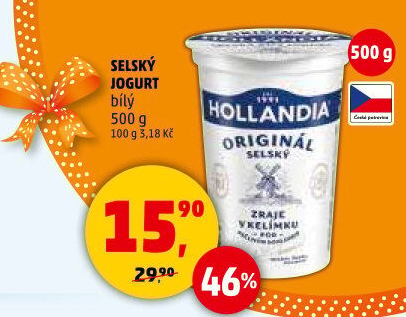 Bílý jogurt selský Hollandia