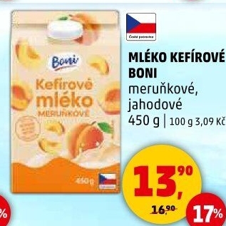 Kefírové mléko ochucené Boni