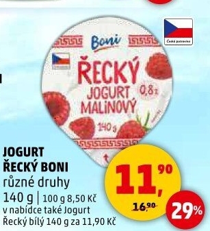 Ochucený jogurt řeckého typu Boni
