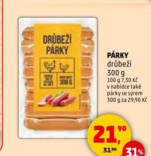Párky drůbeží